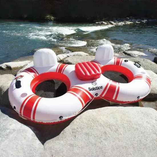 Swimline 88" Super Chill Swimming Pool Duo Inner Tube with Cooler {4}