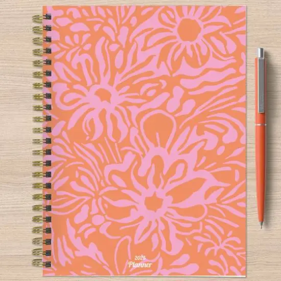 TF Publishing 2025 Medium Happy Hibiscus Weekly Monthly Spiral Planner {7}