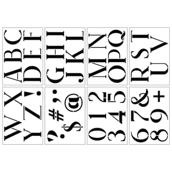 3" Tuxedo Alphabet Font Stencils by Craft Smart&reg; {1}