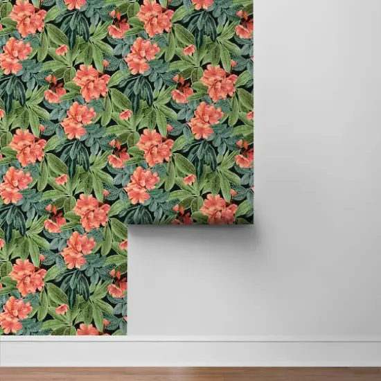 Tommy Bahama Darwin Flora Peel & Stick Wallpaper Noir {5}
