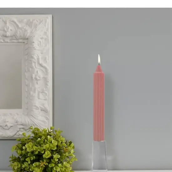 Root Candles 9" Unscented Grecian Collenette Taper Candles, 4ct. Dusty Rose {5}