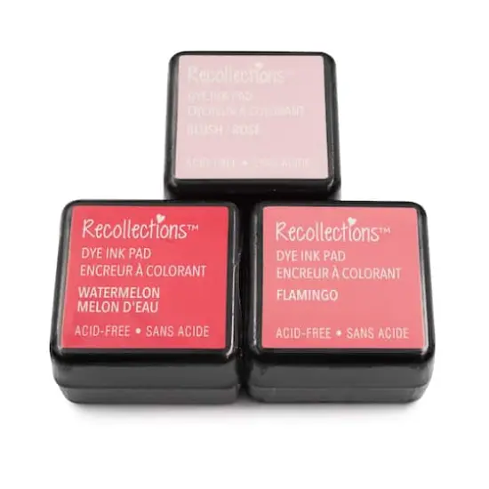 Dye Ink Pad Set by Recollections&trade; Watermelon/Flamingo/Blush {4}