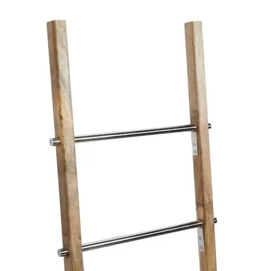 59" Brown Stainless Steel Contemporary Ladder {5}