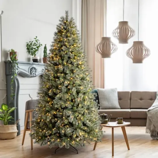 9ft. Pre-Lit Jackson Fir Artificial Christmas Tree, Warm White LED Lights by Ashland&reg; {9}