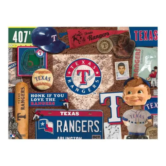 MLB Baseball Retro Series 500 Piece Puzzle Texas Rangers {5}