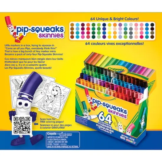 Crayola&reg; Washable Pip-Squeaks Skinnies Markers, 64ct. {5}