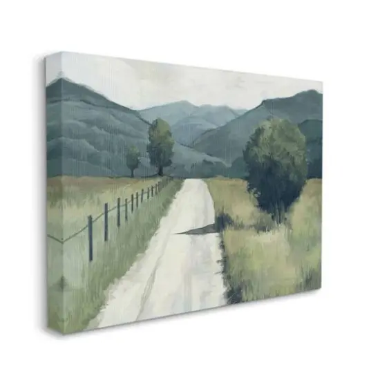 Stupell Industries Green & Blue Farmland Fields Landscape Painting Design Canvas Wall Art {1}