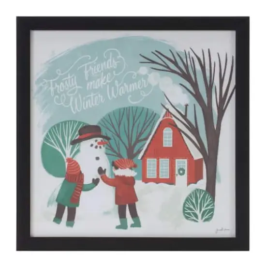 Framed Winter Scene Wall Art Set {4}