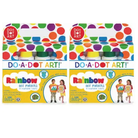 Do-A-Dot Art&reg; Washable Rainbow Dot Markers, 2 Packs of 4 {1}