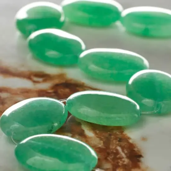 Green Oval Quartzite Beads, 20mm by Bead Landing&trade; {3}