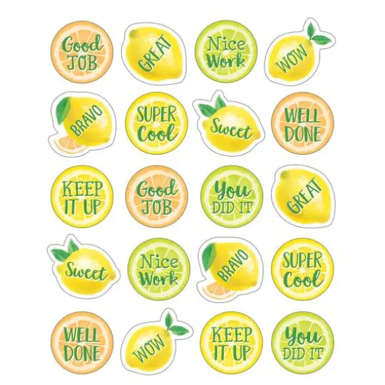 Teacher Created Resources Lemon Zest Stickers, 12 Packs of 120 {3}