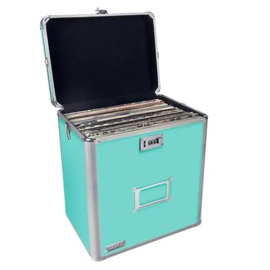 Vaultz Mint Vinyl Record Storage Case {4}