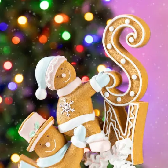 Glitzhome&reg; 12.5" Resin Christmas Gingerbread Table Decor {5}