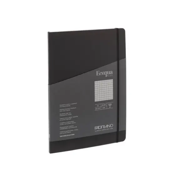 Fabriano&reg; Ecoqua Plus Stitch-Bound Graph Notebook Black {1}