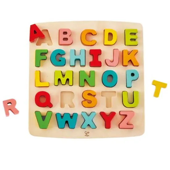 Hape Alphabet Wooden Blocks Learning Puzzle {1}