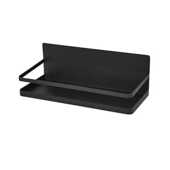 Household Essentials 10" Metal Magnetic Spice Organizer Black {1}