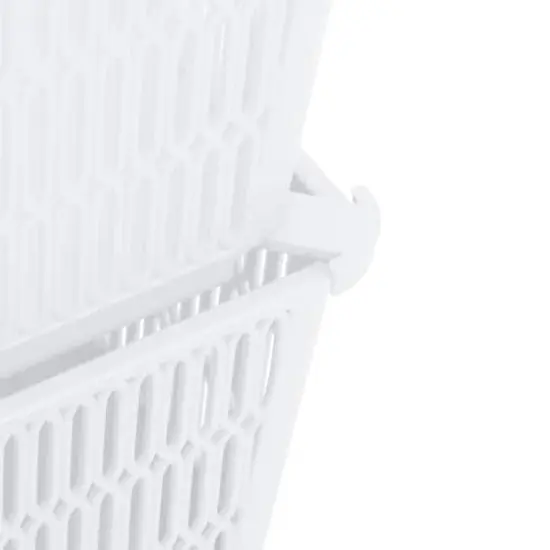 Simplify Slide Stack It Storage Tote Baskets, 2ct. White {6}