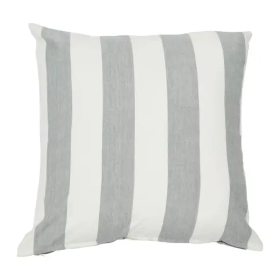 Hello Honey&reg; 20'' Square Gray Striped Cotton Pillow Cover {1}