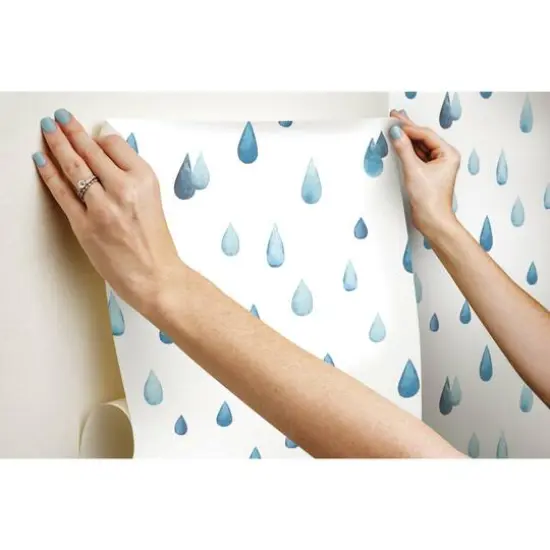 RoomMates Clara Jean Raindrops Peel & Stick Wallpaper {9}