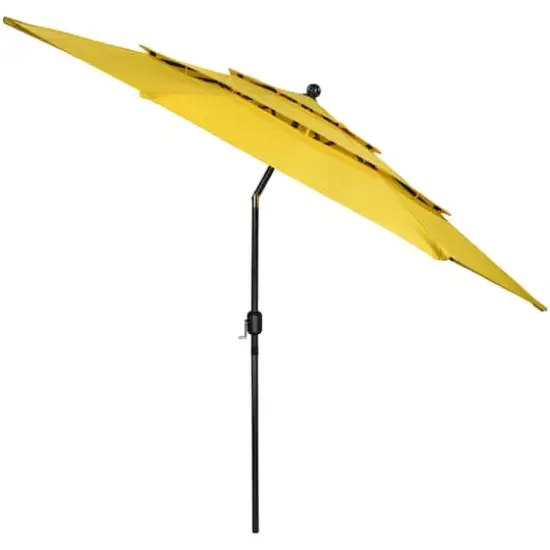 9.75ft. Outdoor Patio Market Umbrella with Hand Crank & Tilt Yellow {4}