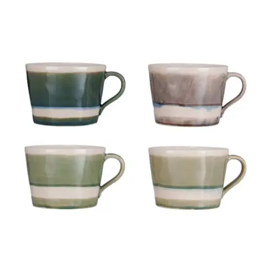 Hello Honey&reg; 3" Multicolor Stoneware Mug Set {1}