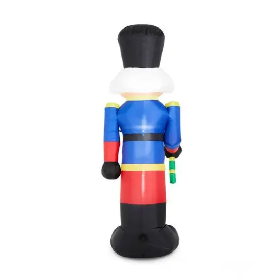 Glitzhome&reg; 8ft. Inflatable Nutcracker With Lights {5}