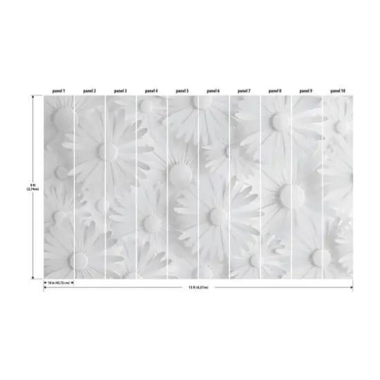 RoomMates Mr. Kate Modern Daisy Peel & Stick Wallpaper Mural {4}