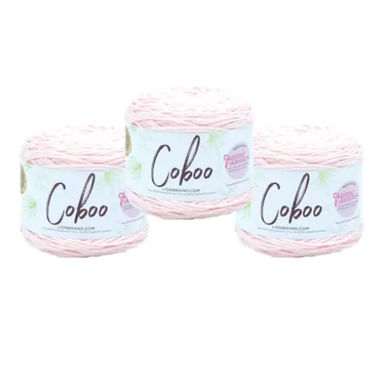 3 Pack Lion Brand&reg; Coboo&reg; Yarn Pale Pink {1}