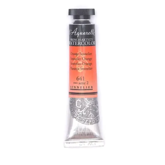 Sennelier French Artists' Watercolor, 21mL 641 Sennelier Orange S2 {1}