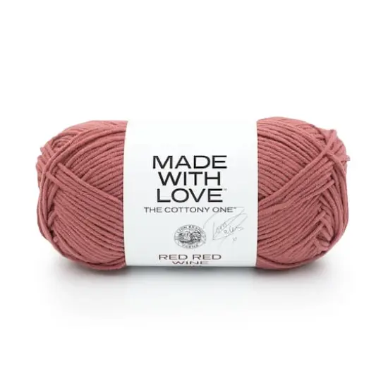Lion Brand&reg; Tom Daley Made with Love&trade; The Cottony One&trade; Yarn Red Red Wine {1}