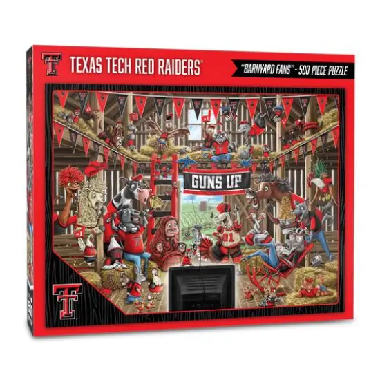 College Barnyard Fans 500 Piece Puzzle Texas Tech Red Raiders {1}
