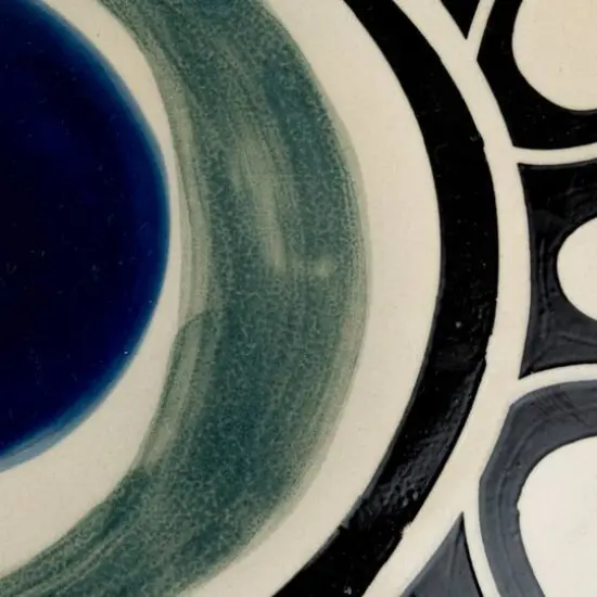 Hello Honey&reg; 12.25" Abstract Azure Stoneware Plate {9}