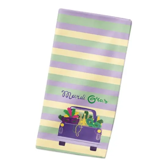 Truck Load Stripes Mardi Gras Cloth Napkin {3}