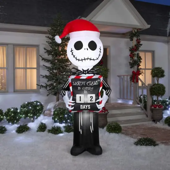 8ft. Airblown&reg; Inflatable Christmas Jack Skellington with Christmas Countdown {3}