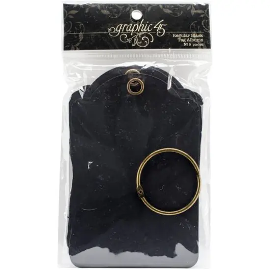 Graphic 45 Staples Regular Black Tag Album, 5.75" x 3.88" {1}