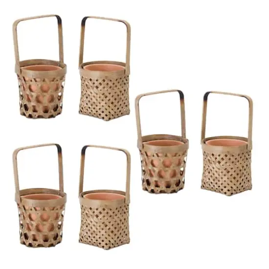 5" Tan Basket & Pot Holder Set {1}