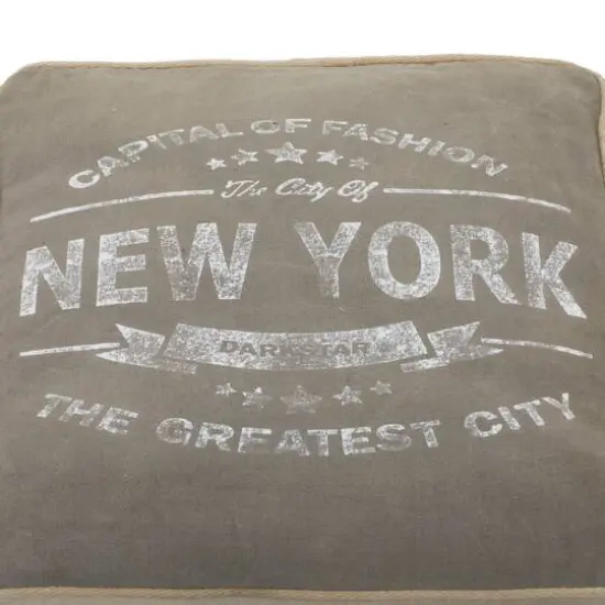 Grey Canvas Rustic Stool, 19" x 21" x 21" {9}