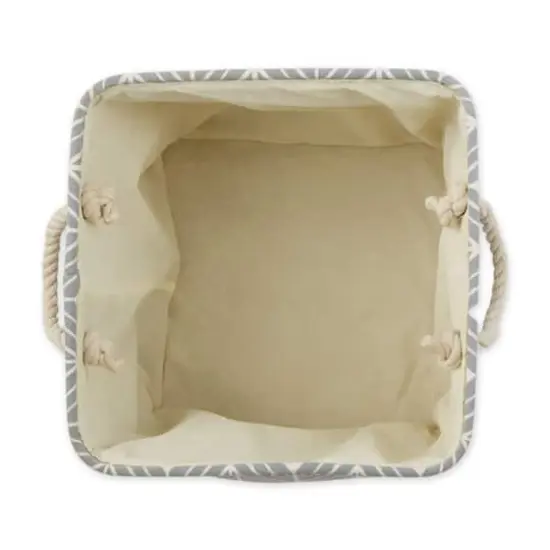 DII&reg; 13" Gray Herringbone Square Fabric Bin {3}