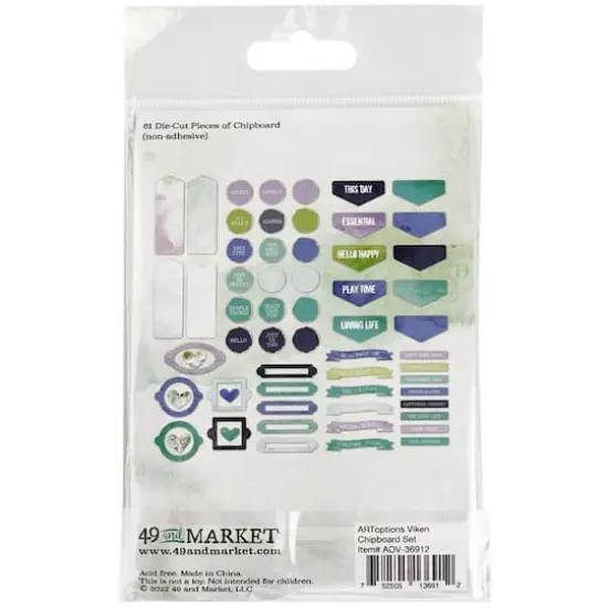 49 and Market ARToptions Viken Chipboard Set {4}