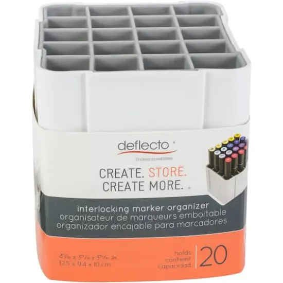 Deflecto&reg; White Interlocking Marker Organizer {8}