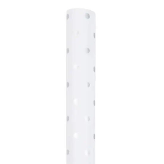 JAM Paper Polka Dot Gift Wrap Set, 2ct. White with Silver Glitter Dots {4}