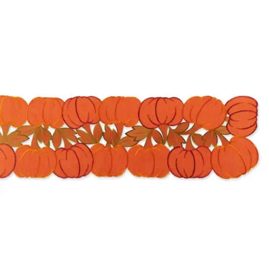 DII&reg; 108" Embroidered Pumpkins Table Runner {3}