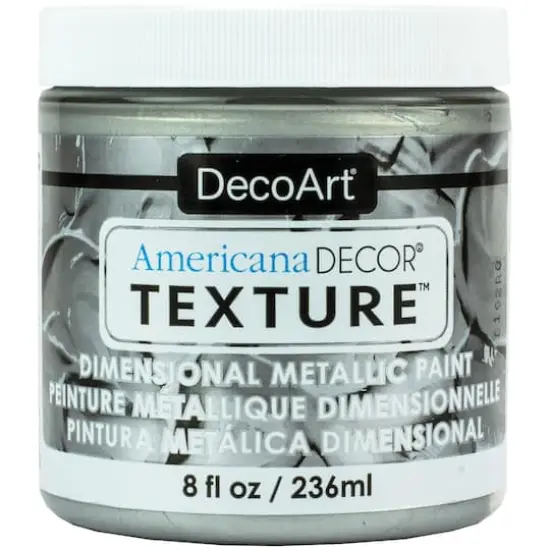 DecoArt&reg; Americana D&eacute;cor&reg; Texture&trade; Dimensional Metallic Paint Silver {1}