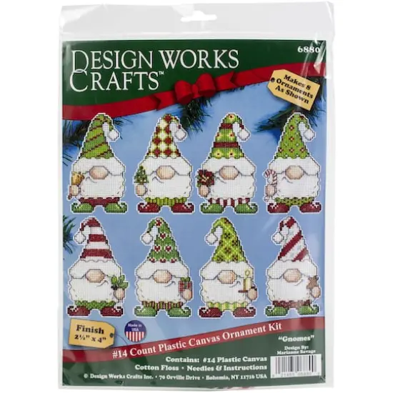 Design Works&trade; Gnome Plastic Canvas Ornament Kit {3}