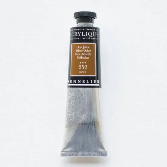 Sennelier Extra Fine Artists' Acrylic Paint, 60mL 252 Yellow Ochre {1}