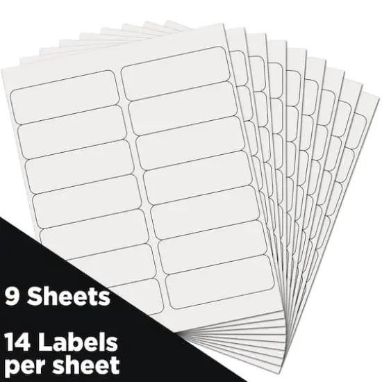 JAM Paper 1.3" x 4" Address Labels, 126ct. White {5}