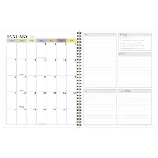 TF Publishing 2025 Large Daphne Print Weekly Monthly Spiral Planner {3}
