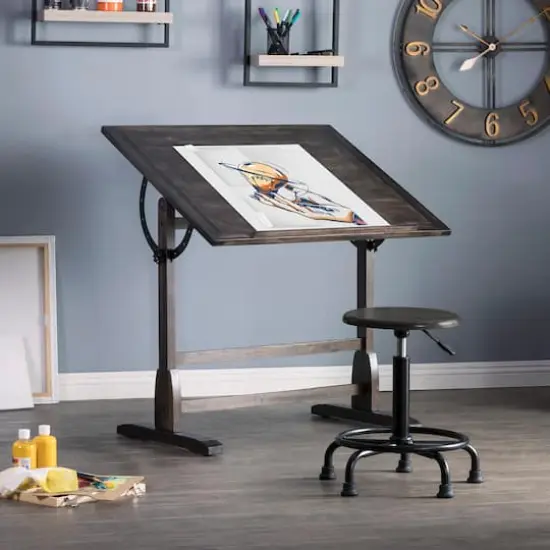 Studio Designs Vintage Wood Drafting Table {3}