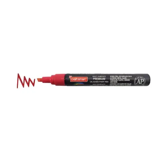 Chisel Tip Multi-Surface Premium Paint Pen by Craft Smart® Red {4}