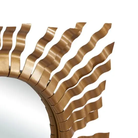 Gold Metal Rustic Wall Mirror Set {10}